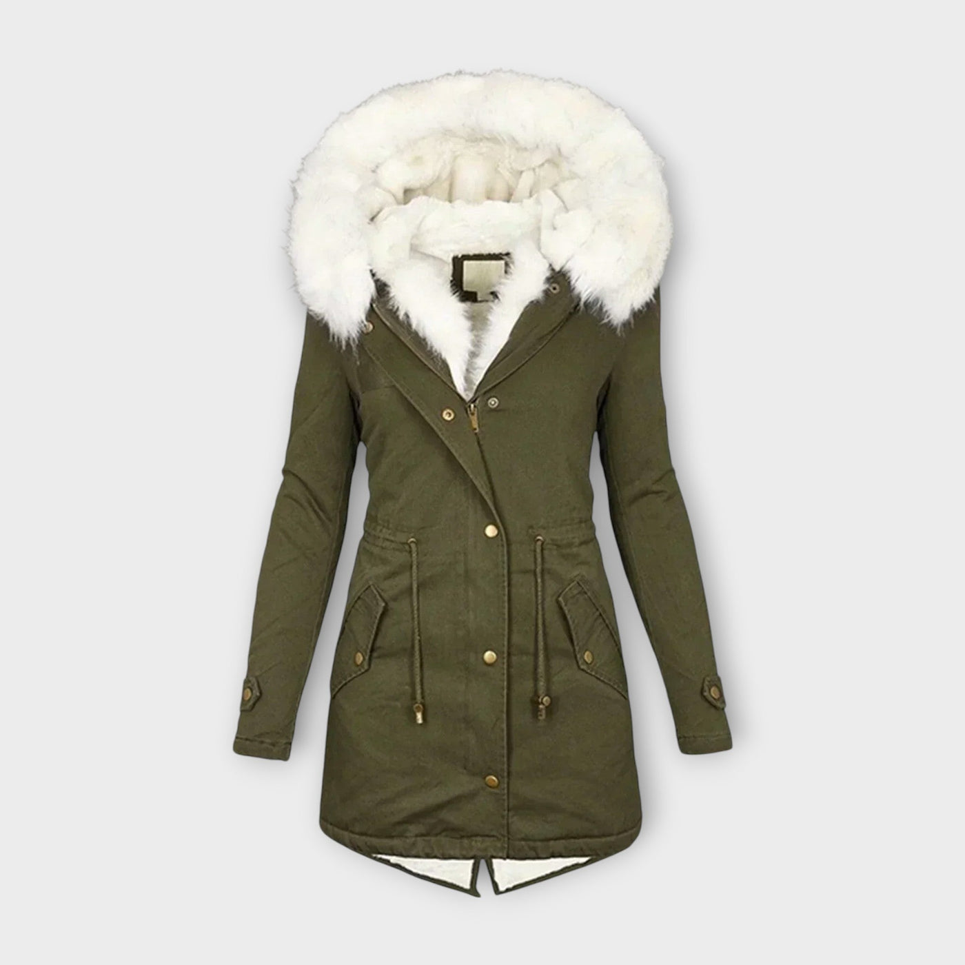 Luxury Jacket with Faux Fur Trim and Fleece Lining