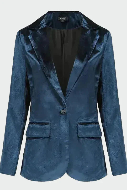 Velvet feel blazer