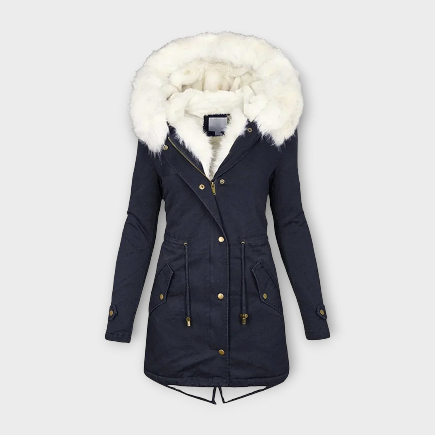 Luxury Jacket with Faux Fur Trim and Fleece Lining