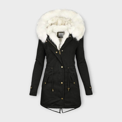 Luxury Jacket with Faux Fur Trim and Fleece Lining
