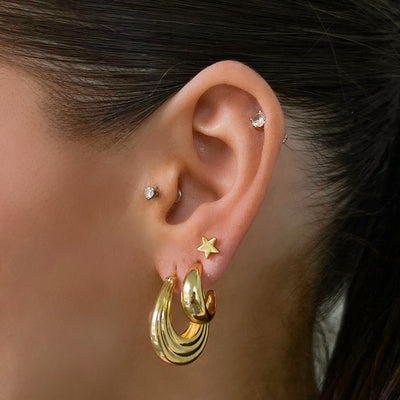 Earrings with hoops