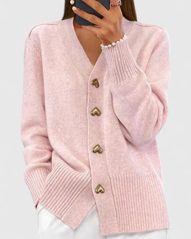 Elegant knitted cardigan with buttons