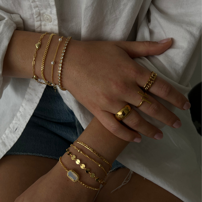 Golden love bracelet