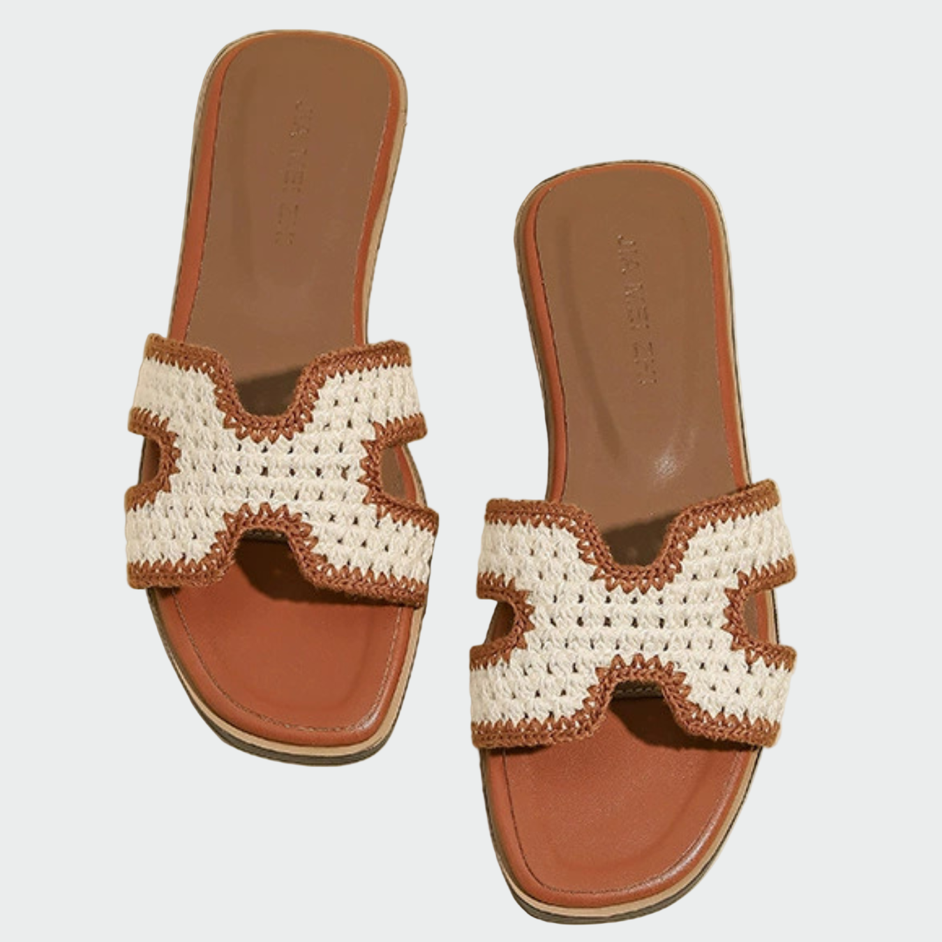 Chic Crochet H-Strap Slide Sandals