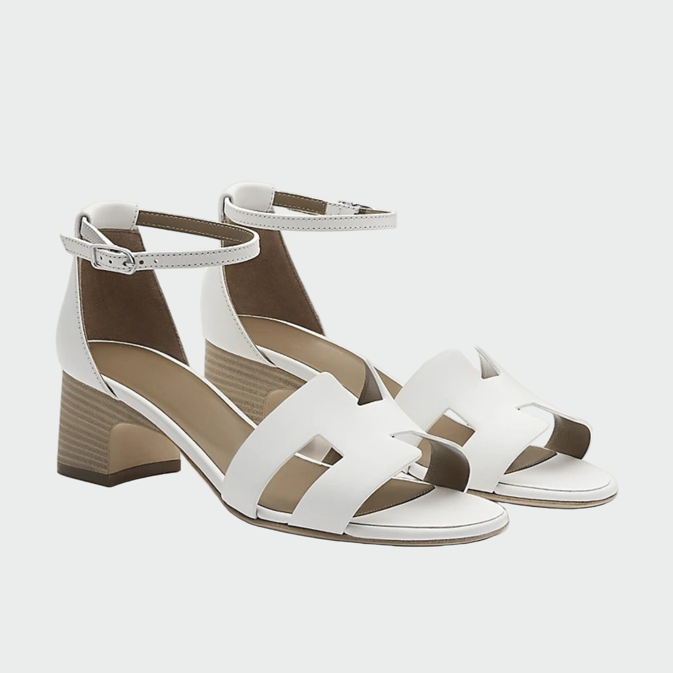 Chic H-Cutout Block Heel Sandals
