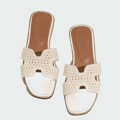 Chic Crochet H-Strap Slide Sandals