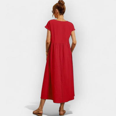 Lightweight cotton dress with pockets