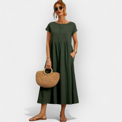 Lightweight cotton dress with pockets