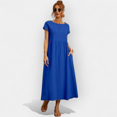 Lightweight cotton dress with pockets