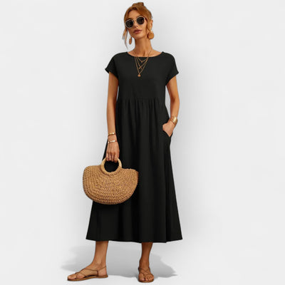 Lightweight cotton dress with pockets