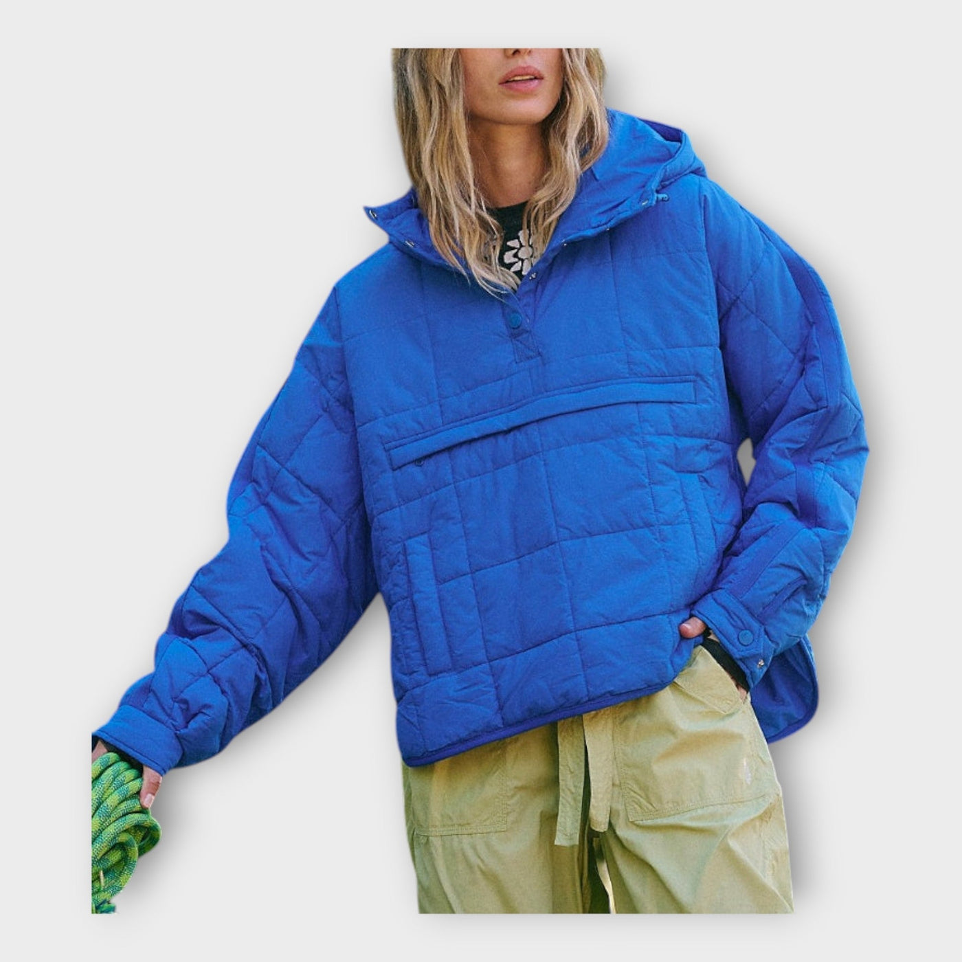 Quilted jacket with hood
