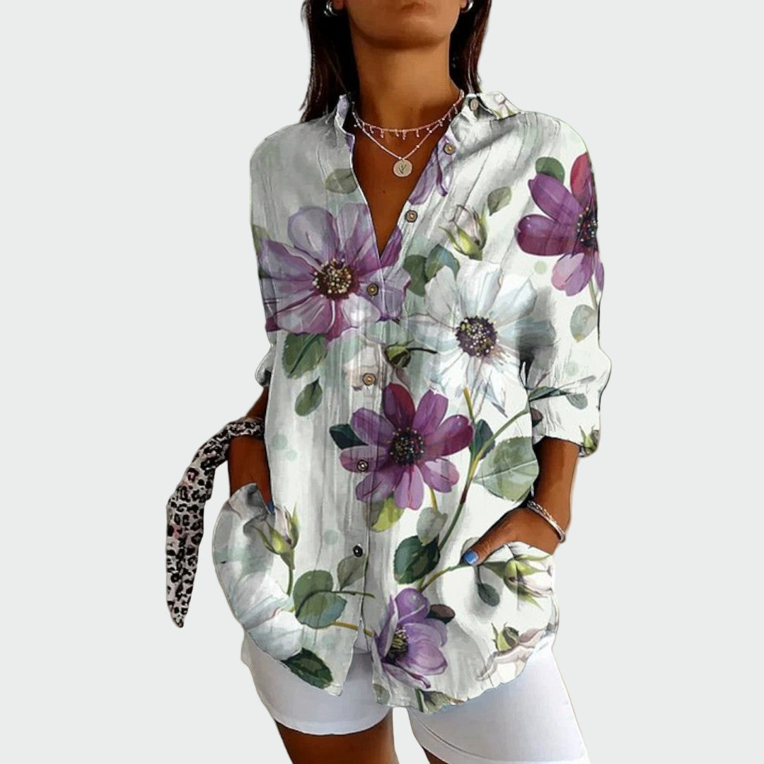 Stylish floral print shirt