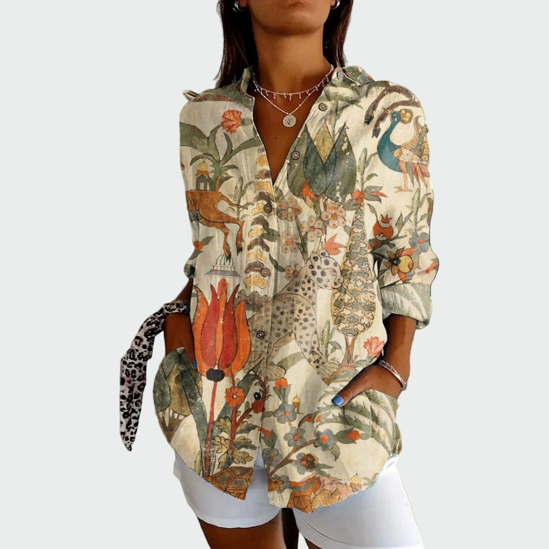 Stylish floral print shirt