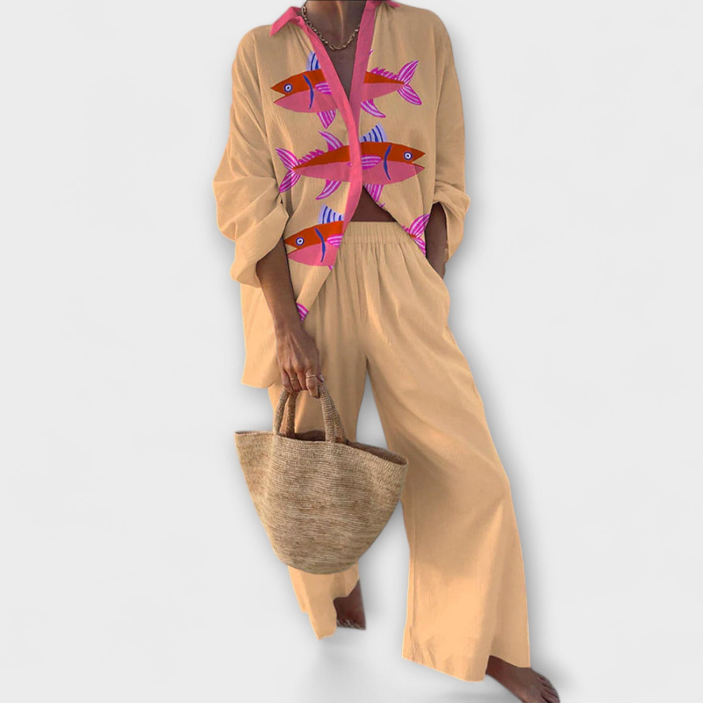 Fish pattern linen set