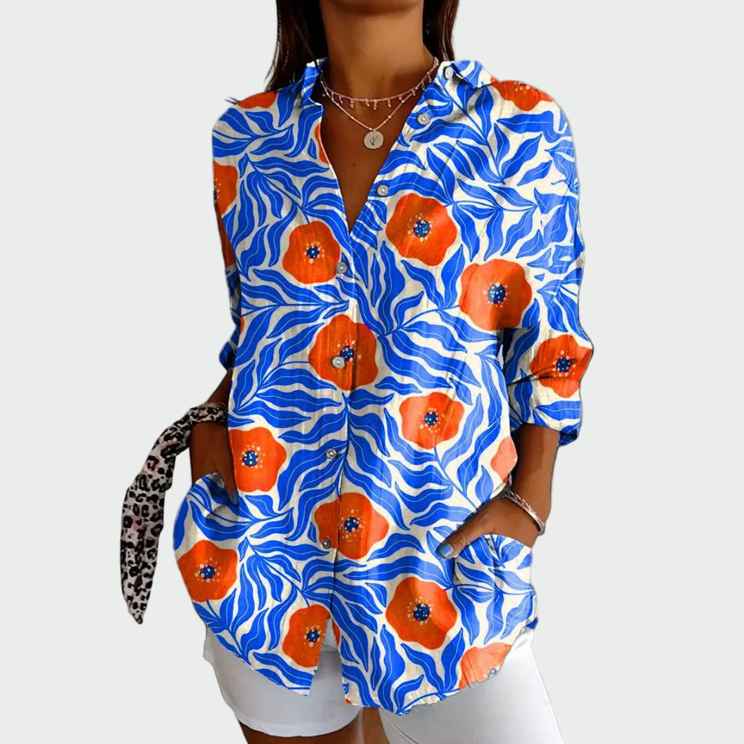 Stylish floral print shirt
