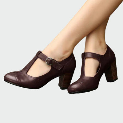 T-Strap low heels