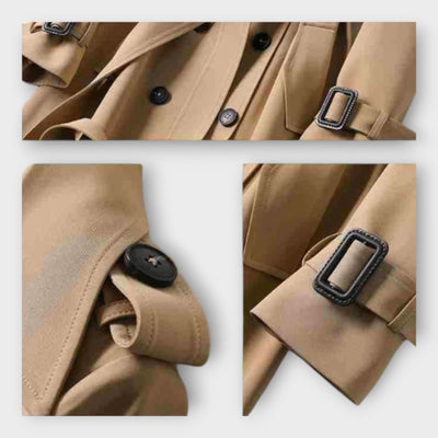 Long trench coat with belt