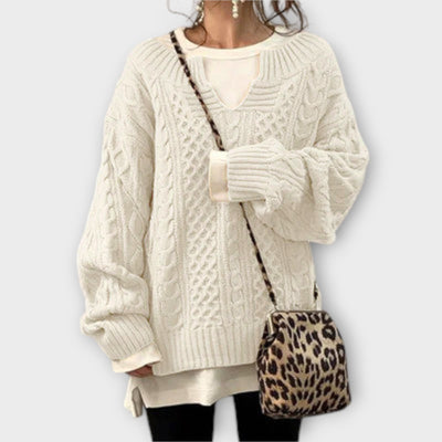 Braided Oversized Knitted Sweater