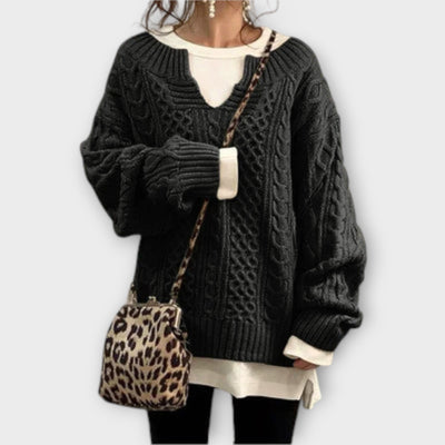 Braided Oversized Knitted Sweater