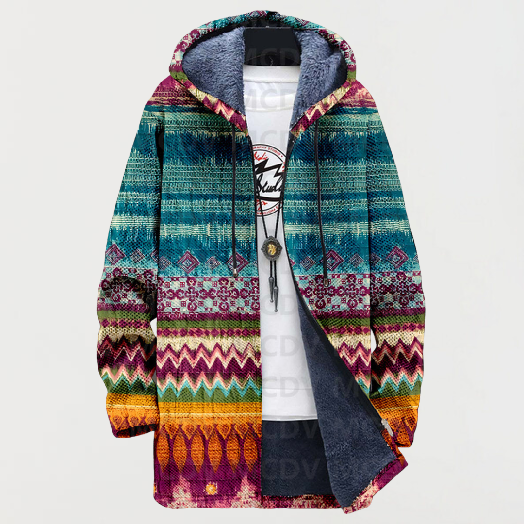 Tribal pattern cardigan