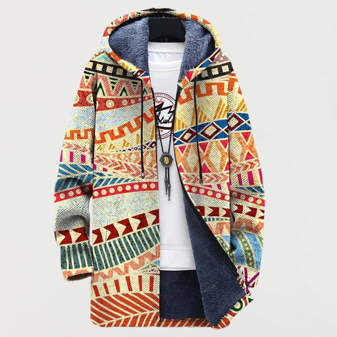 Tribal pattern cardigan