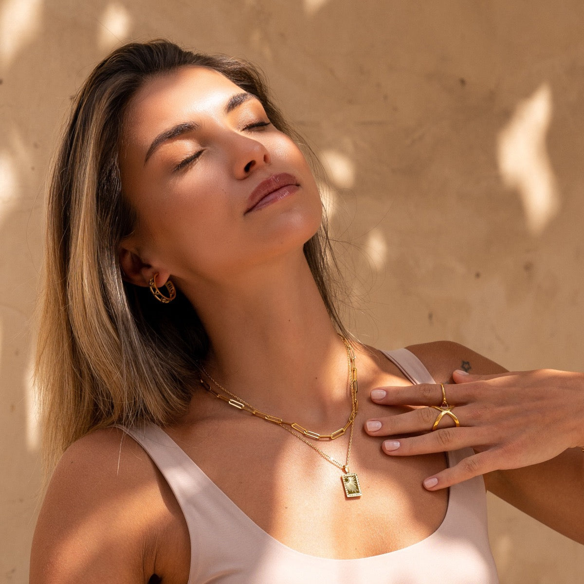 Golden chain necklace