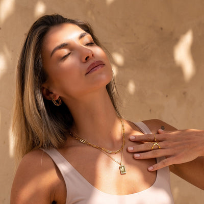 Golden chain necklace