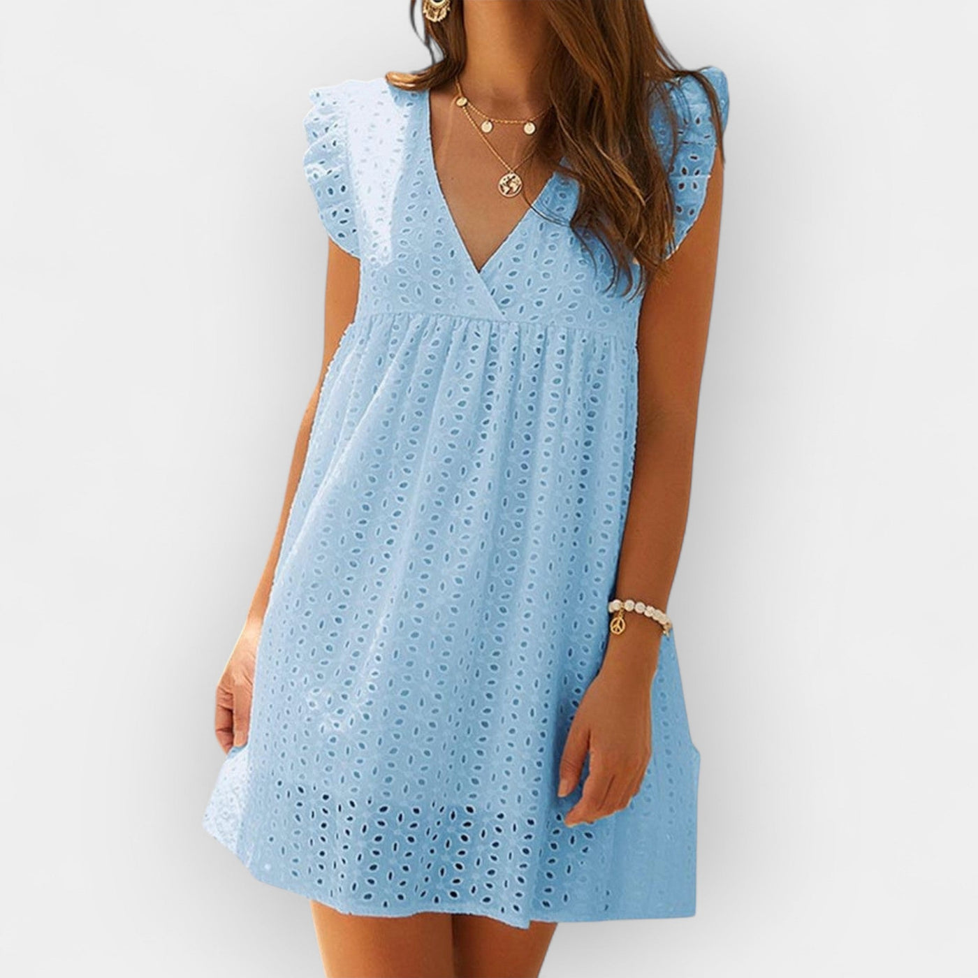 Summer dress with hidden shorts and pockets