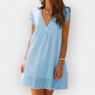 Summer dress with hidden shorts and pockets