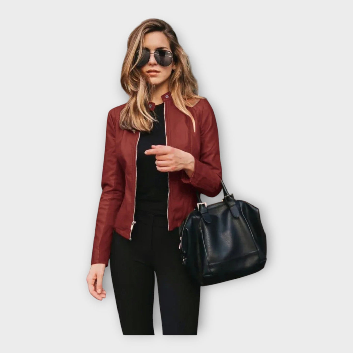 Modern leather jacket