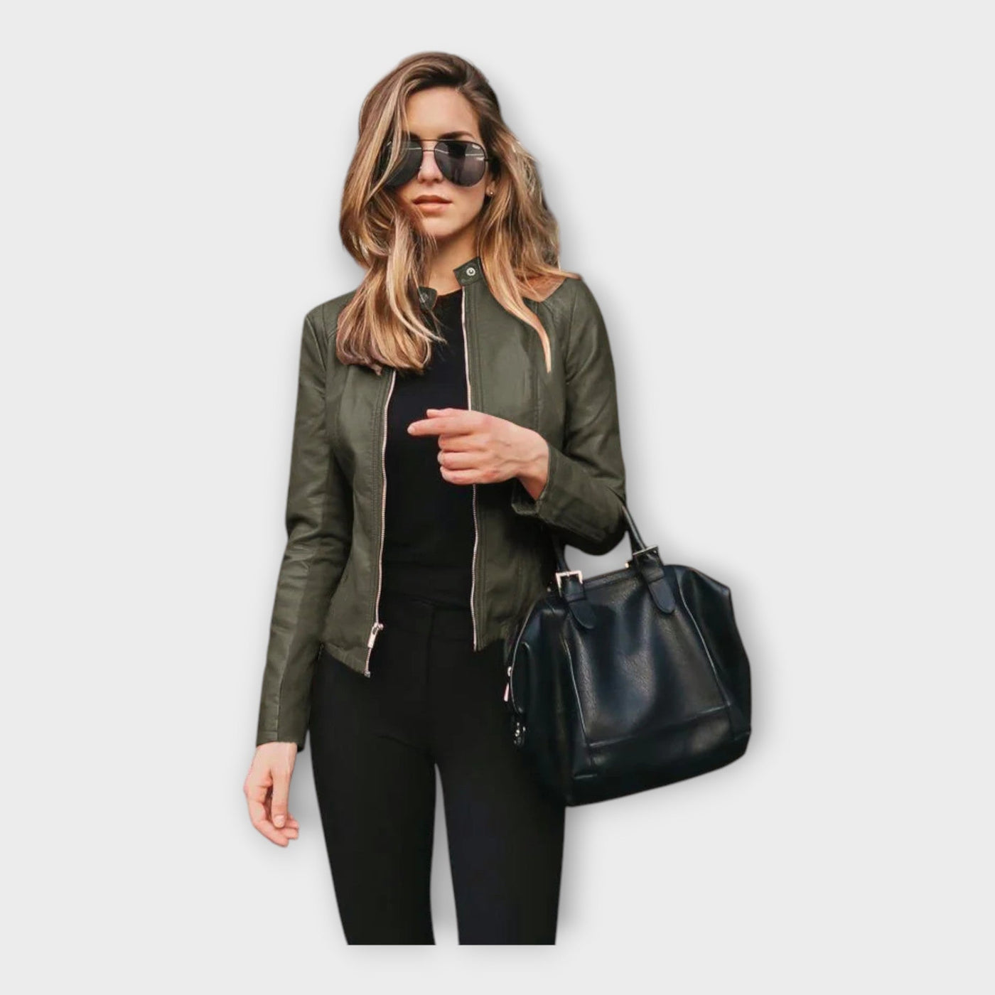 Modern leather jacket