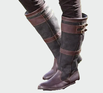 Retro leather boots