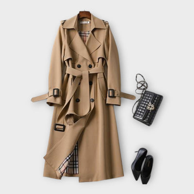 Long trench coat with belt