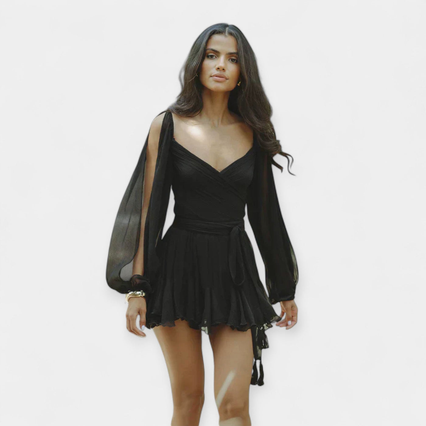 Romantic short-sleeved dress