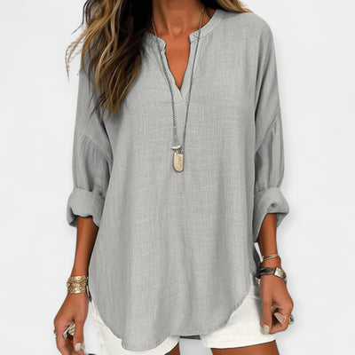 Linen beach blouse