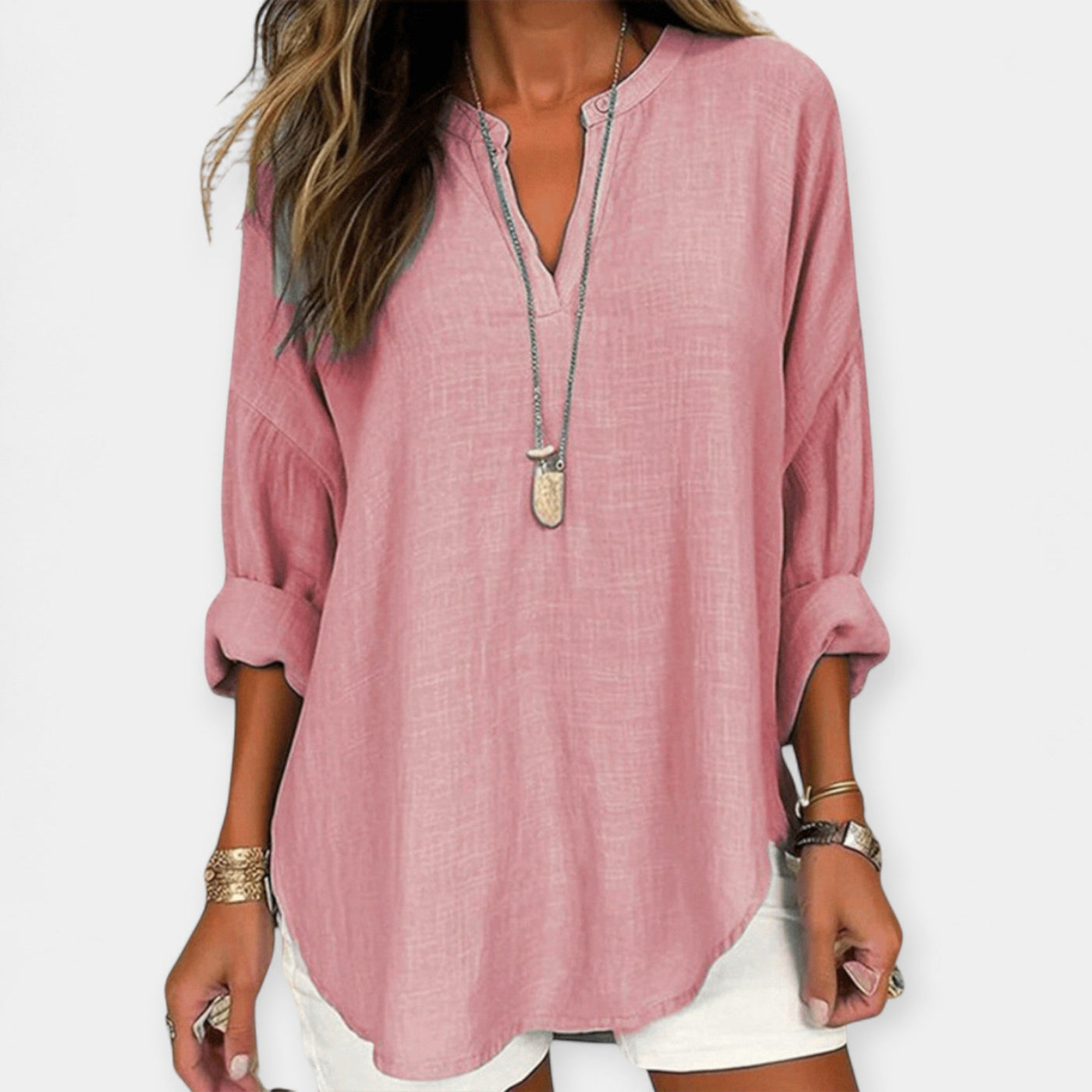 Linen beach blouse