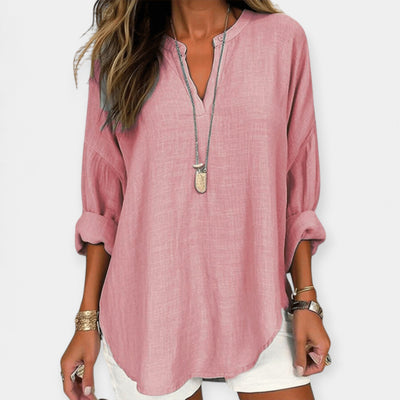 Linen beach blouse