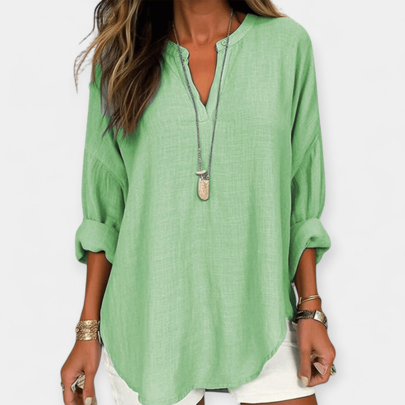 Linen beach blouse