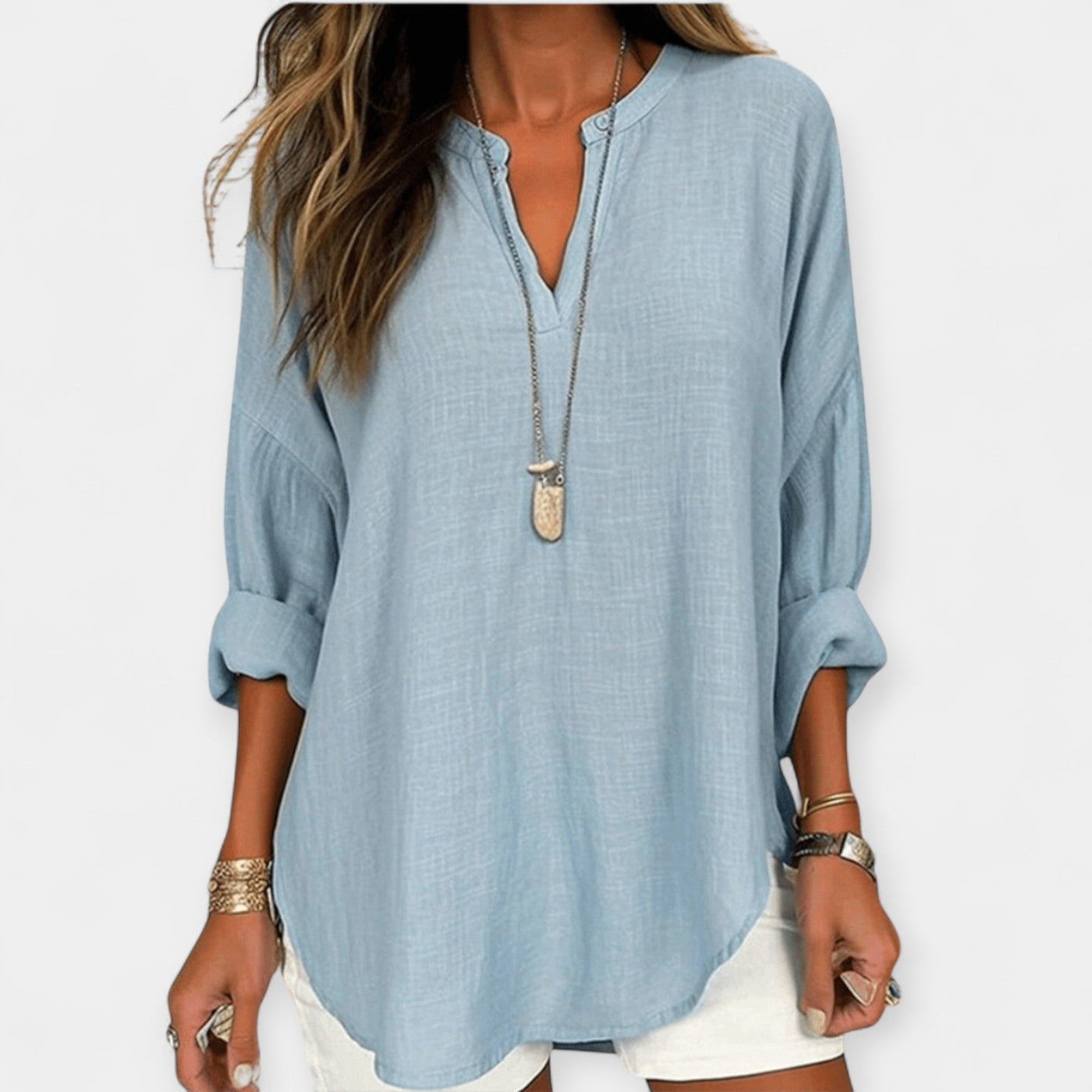 Linen beach blouse