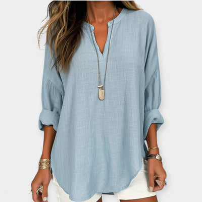 Linen beach blouse