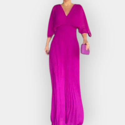 Pleated dress with elegant lines