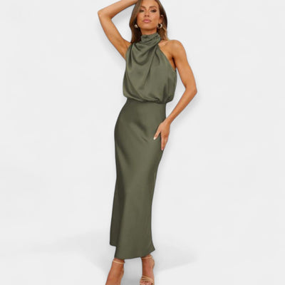 Off-the-shoulder maxi dress