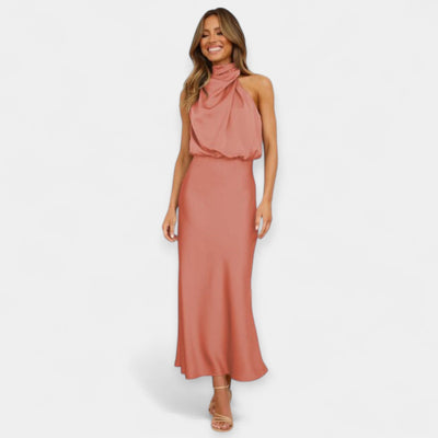 Off-the-shoulder maxi dress