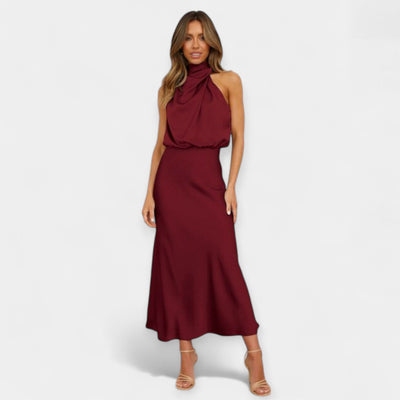 Off-the-shoulder maxi dress