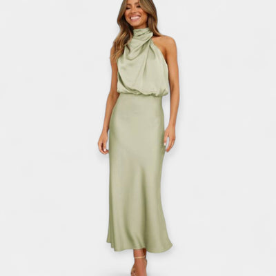 Off-the-shoulder maxi dress