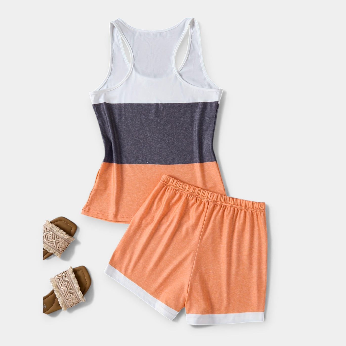 Summer palm tree shirt and shorts set