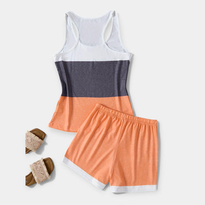 Summer palm tree shirt and shorts set