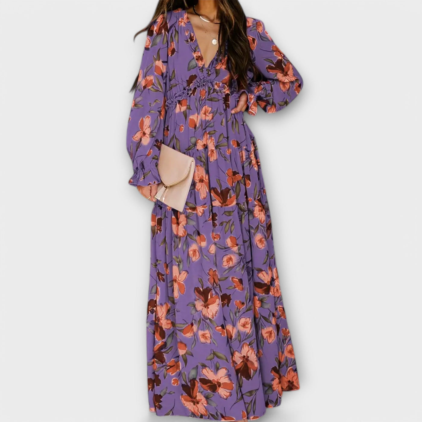 Floral print maxi dress