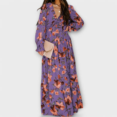 Floral print maxi dress