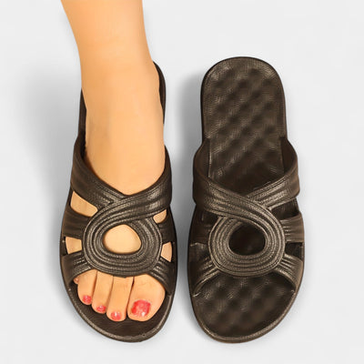 Interlocking Strap Pool Slide Sandals